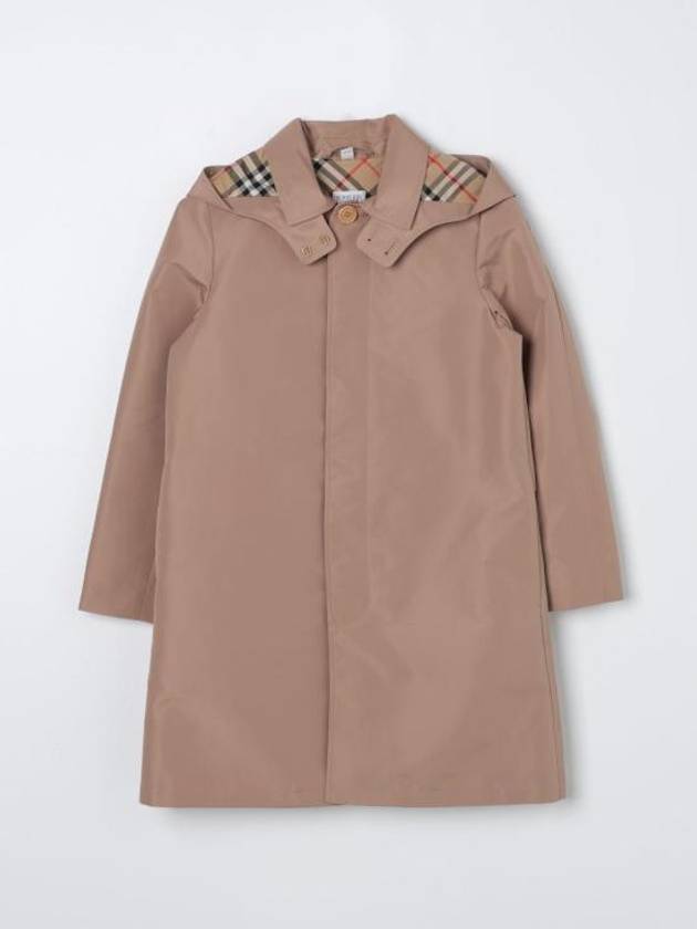 Kids Hooded Trench Coat Beige - BURBERRY - BALAAN 1