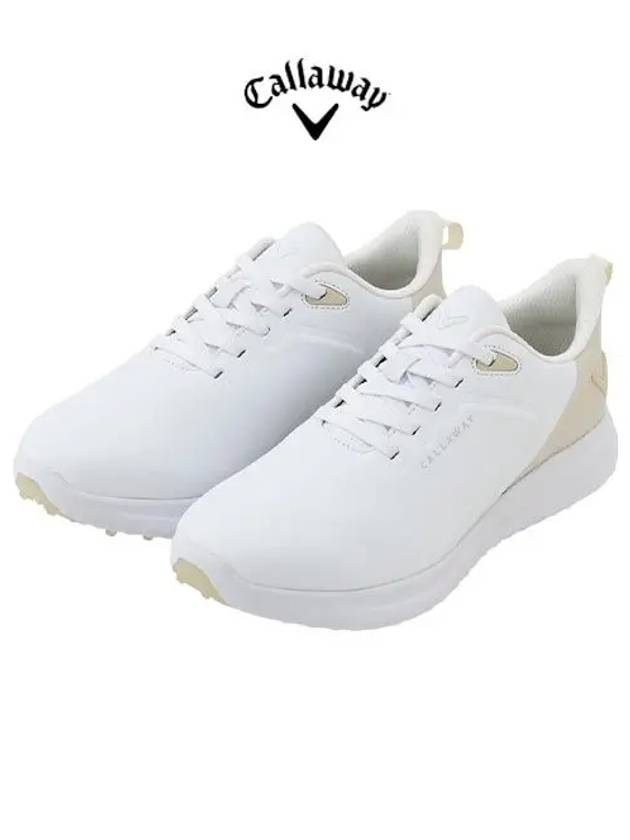 ANZA Spikeless Golf Shoes White Beige - CALLAWAY GOLF - BALAAN 1