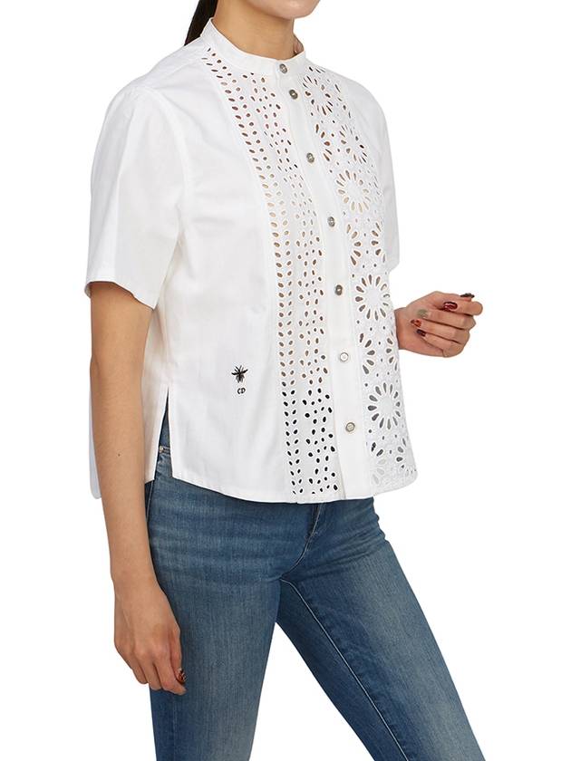 Cotton Blouse White - DIOR - BALAAN 6