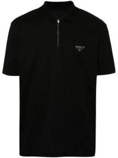 UJN903 1YR4 F0002 Pique Polo Shirt - PRADA - BALAAN 1