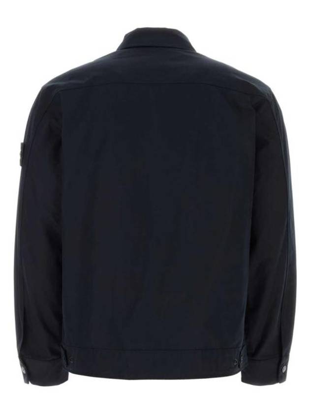 Cotton Canvas Zip-up Jacket Navy - STONE ISLAND - BALAAN 3