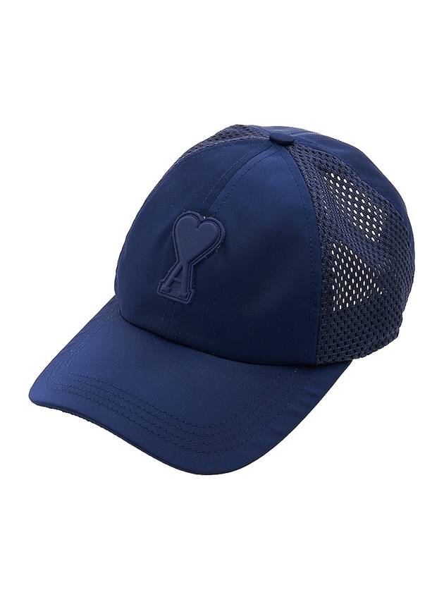 Heart Logo Silicon Patch Ball Cap Navy - AMI - BALAAN 11