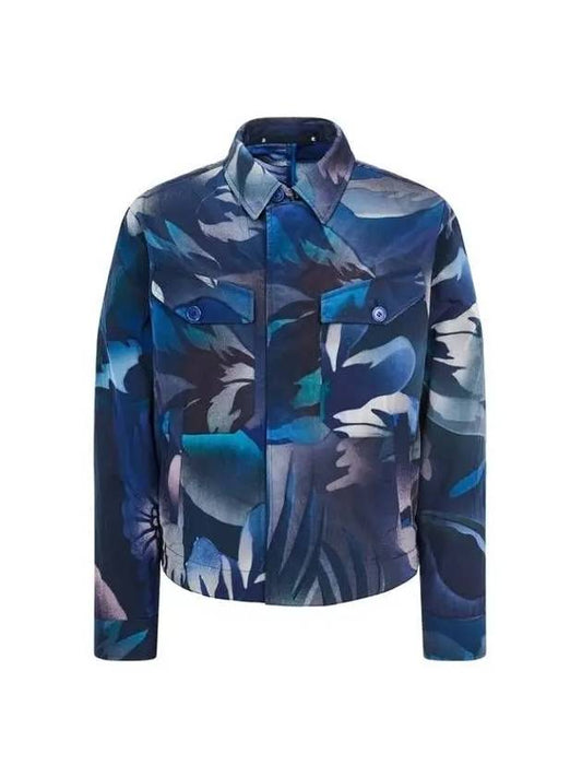 Double closure printed nylon jacket navy 271828 - PAUL SMITH - BALAAN 1