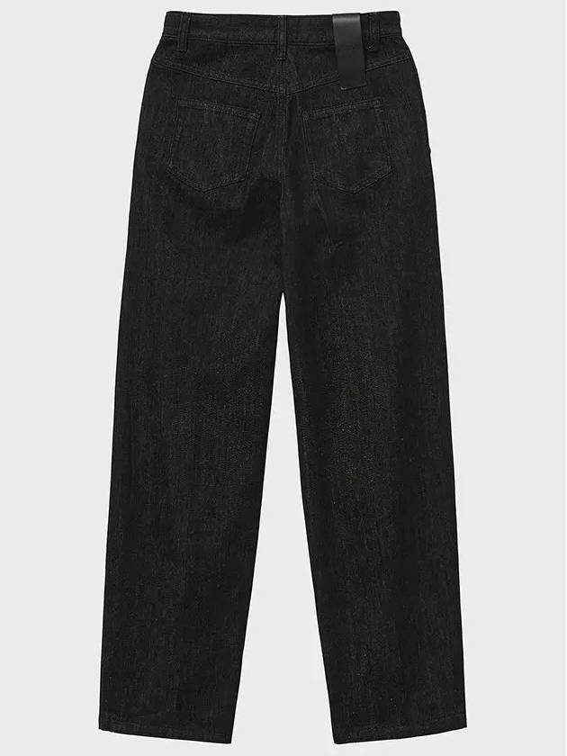 Denim One-Tuck Wide Balloon Pants Black - NOIRER FOR WOMEN - BALAAN 4