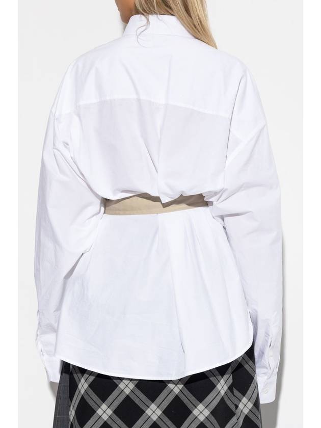 long sleeve belted shirt white - BALENCIAGA - BALAAN 5