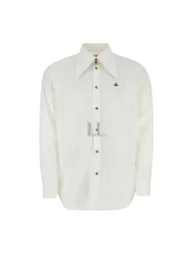 Violin Logo Long Sleeve Shirt White - VIVIENNE WESTWOOD - BALAAN 2