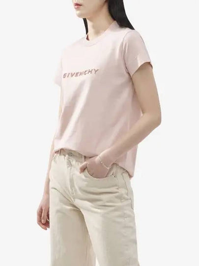 Cotton 4G Slim Fit Short Sleeve T-Shirt Pink - GIVENCHY - BALAAN 2