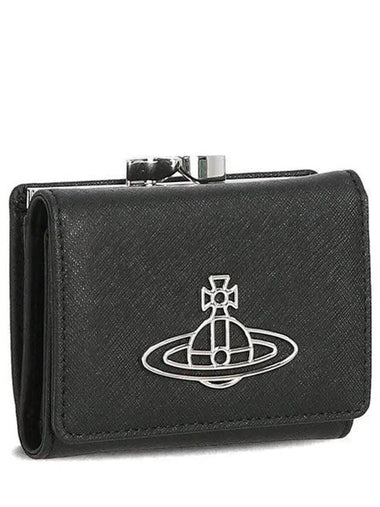 Logo 51150026 L001N N402 Saffiano half wallet 992511 - VIVIENNE WESTWOOD - BALAAN 1