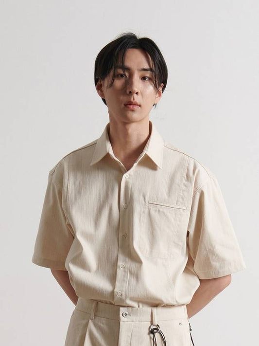 line pocket shirt natural - BYL - BALAAN 2