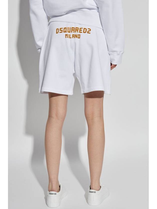 Dsquared2 Logo Shorts, Women's, White - DSQUARED2 - BALAAN 4