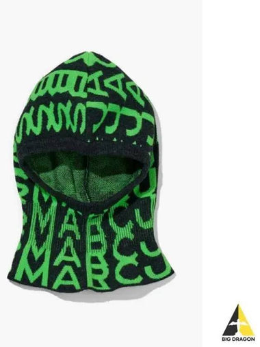 Lavanda Monogram Balaclava GreyFluo Green MBRAW22003GRX - MARC JACOBS - BALAAN 1