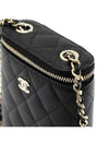 Classic chain cosmetic mini bag caviar black champagne gold AP2195 - CHANEL - BALAAN 4