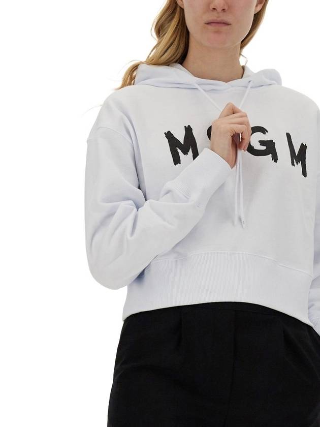 Hooded Sweatshirt 3641MDM136 24700001 WHITE - MSGM - BALAAN 6