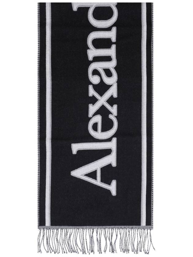 logo print wool scarf 7554244200Q - ALEXANDER MCQUEEN - BALAAN 2