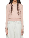 Women's Baby Fox Patch Regular Knit Top Pink - MAISON KITSUNE - BALAAN 2