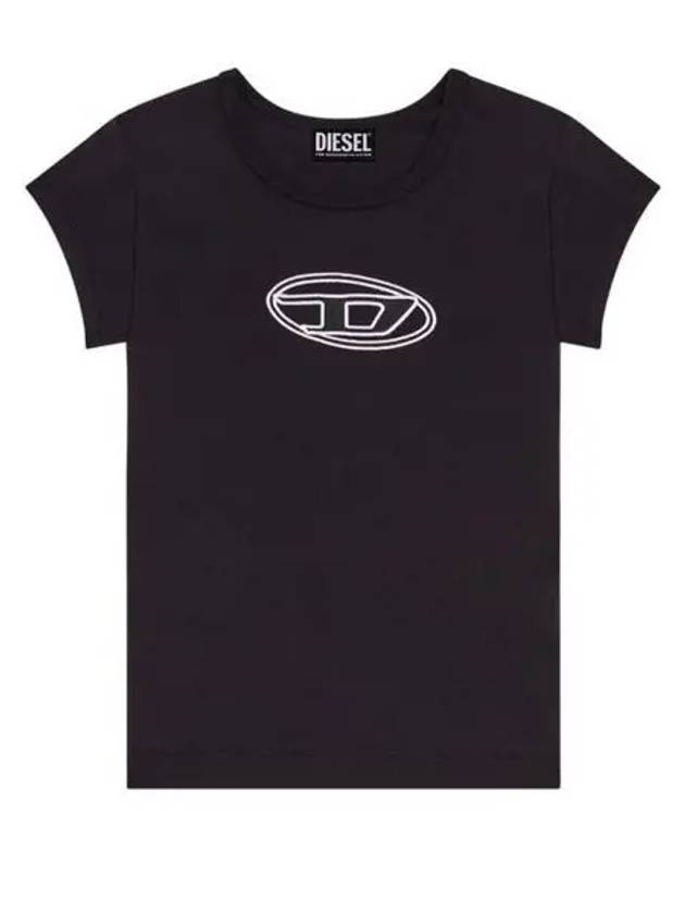 T Angie Peekaboo Logo Short Sleeve T-Shirt Black - DIESEL - BALAAN 2