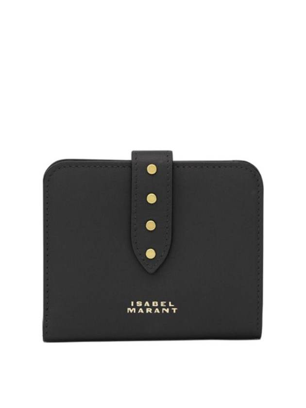 Logo Print Half Wallet Black - ISABEL MARANT - BALAAN 1