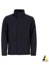 Logo Light Soft Shell Jacket Navy - STONE ISLAND - BALAAN 2