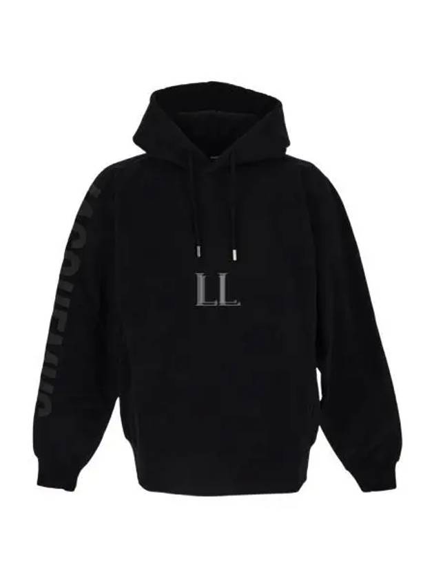 Le Typo Classic Fit Cotton Hoodie Black - JACQUEMUS - BALAAN 2