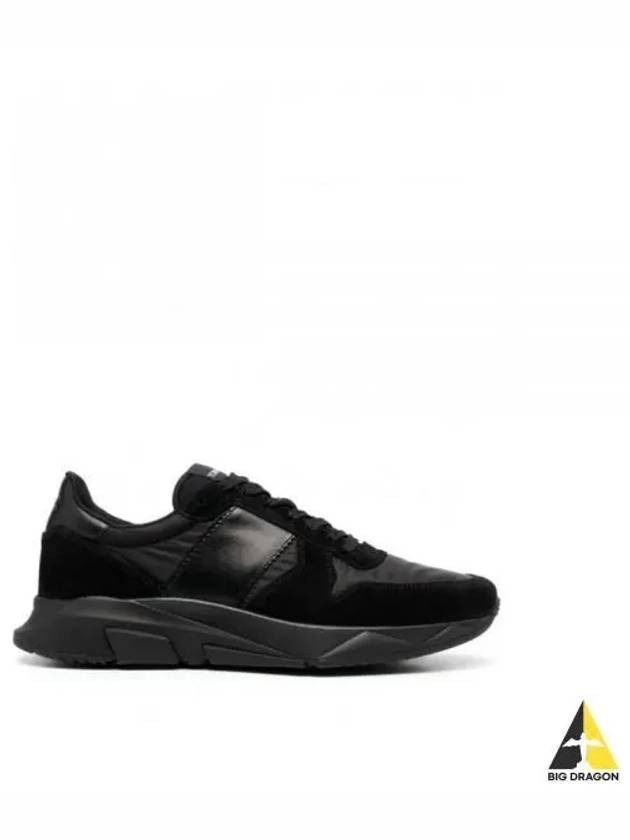 Suede Nylon Low Top Sneakers Black - TOM FORD - BALAAN 2