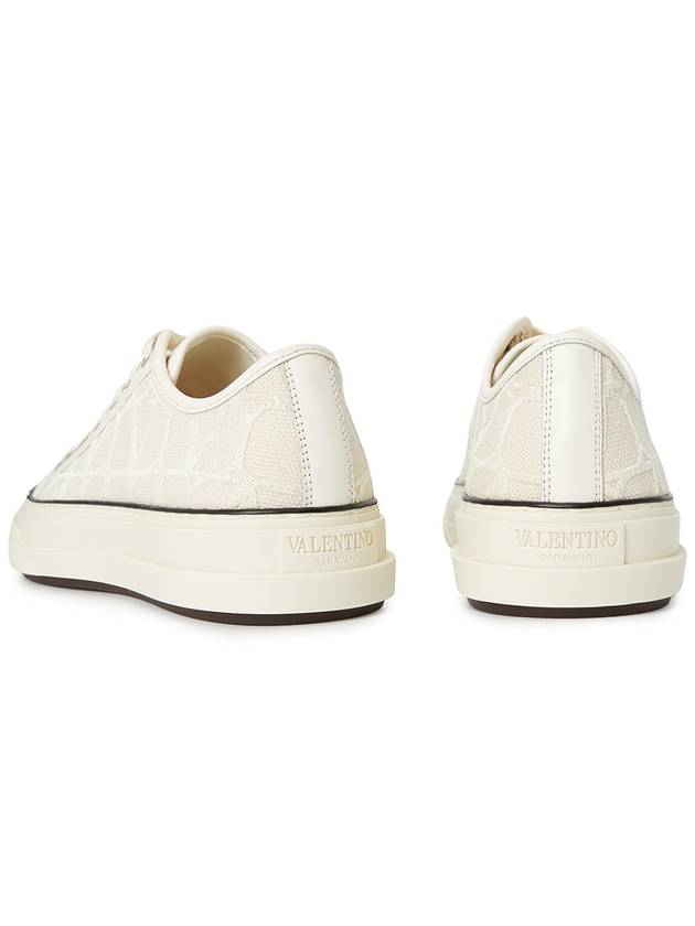 Toile Iconographe Low Top Sneakers Natural - VALENTINO - BALAAN 7