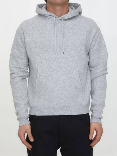 Fleece Hood Gray - SAINT LAURENT - BALAAN 2