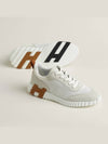 Men's Bouncing Mesh Suede Goatskin Low Top Sneakers White - HERMES - BALAAN 2