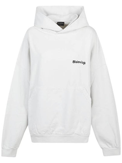 Logo Large Fit Hoodie White - BALENCIAGA - BALAAN 2