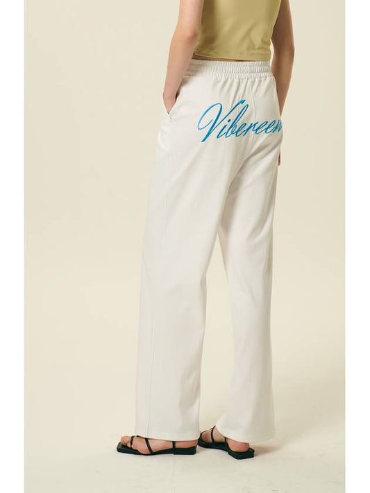 24 Women's Chloe Recycled Wide Pants White - VIBEREEN - BALAAN 1