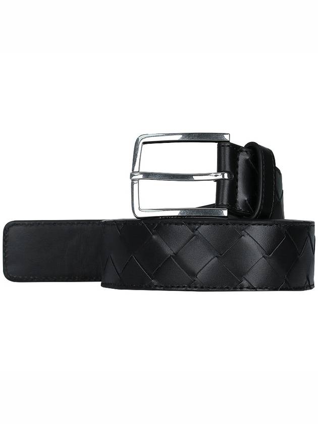 Intrecciato Belt Black - BOTTEGA VENETA - BALAAN 3