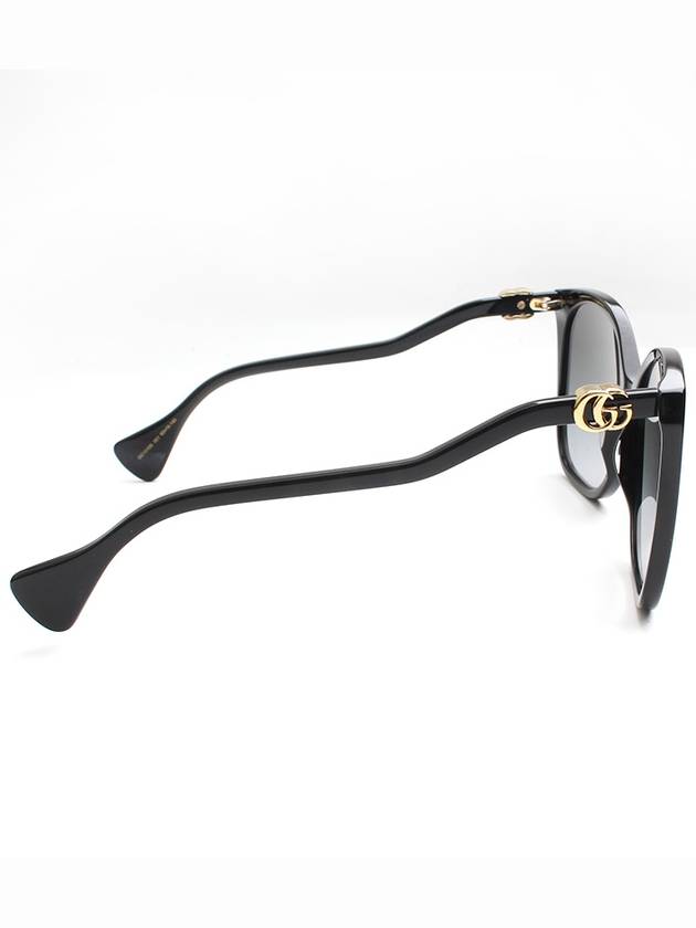 Black Wavy Temple Sunglasses - GUCCI - BALAAN 3