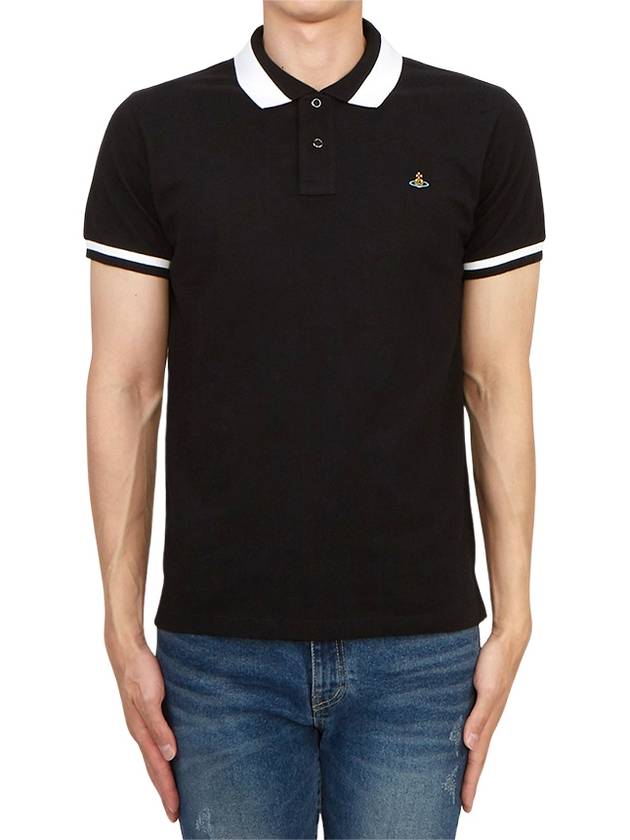 Classic ORB Logo Polo Shirt Black - VIVIENNE WESTWOOD - BALAAN 4