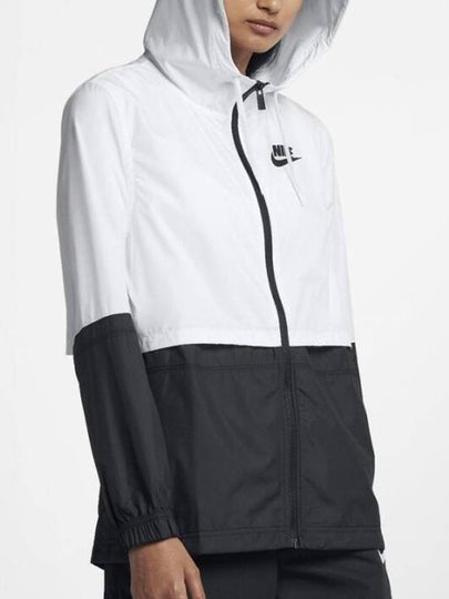 Sportswear Rappel Uben Zip Up Hoodie White Black - NIKE - BALAAN 2