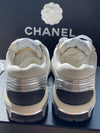 Fabric Laminated Low Top Sneakers Silver - CHANEL - BALAAN 5