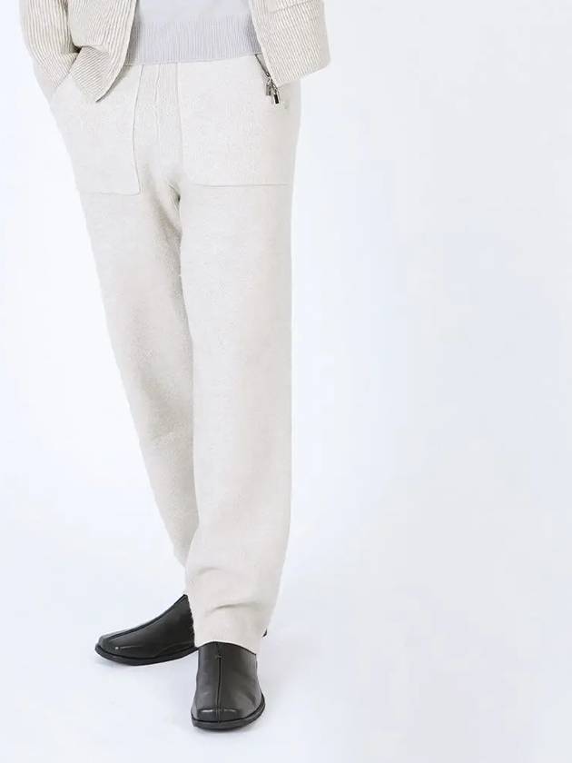 Heavy Knit Pocket Pants Ivory - CHANCE'S NOI - BALAAN 4