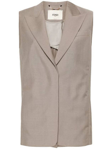 Fendi Mohair Tailored Vest Clothing - FENDI - BALAAN 1