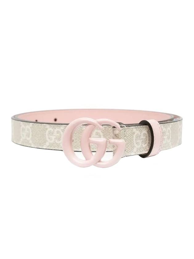 GG Marmont Thin Leather Belt Beige - GUCCI - BALAAN 1