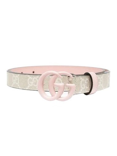 GG Marmont Thin Leather Belt Beige - GUCCI - BALAAN 1