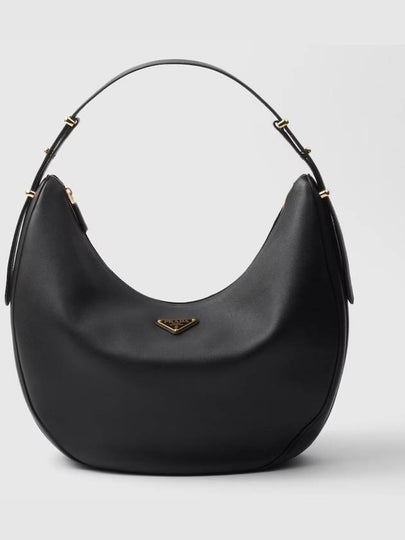 ACR Large Leather Shoulder Bag Black - PRADA - BALAAN 2