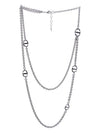 CD Navy Necklace Silver - DIOR - BALAAN 3