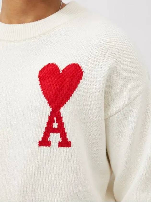 de Coeur de Coeur heart logo sweater white - AMI - BALAAN 4