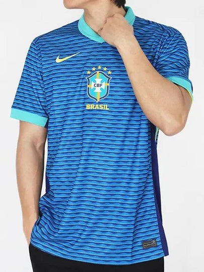 Brazil 2024 Stadium Away Jersey Replica Short Sleeve T-Shirt Blue - NIKE - BALAAN 2