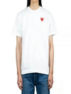 Play Red Heart Waffen Short Sleeve T-Shirt White P1 T108 2 - COMME DES GARCONS - BALAAN 2