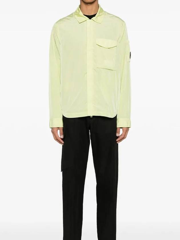 Chrome-R Pocket Over Long Sleeve Shirt Green - CP COMPANY - BALAAN 4