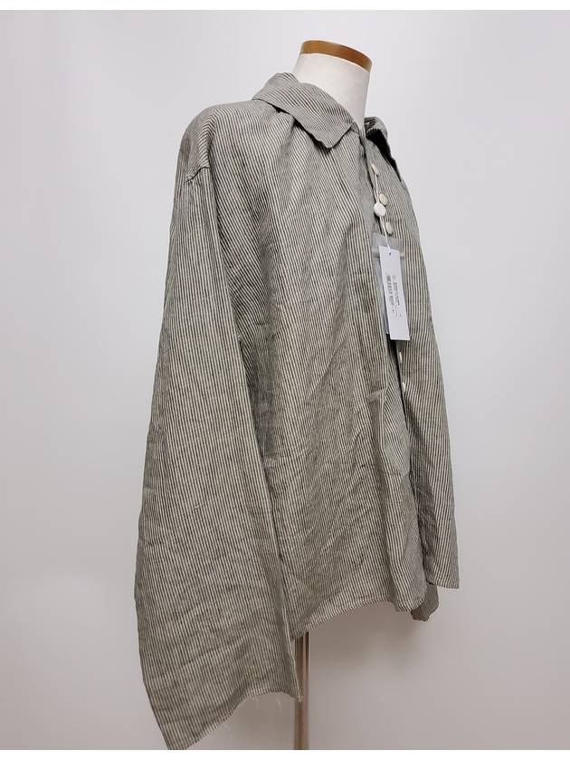 Maison Margiela boxy fit linen striped shirt - MAISON MARGIELA - BALAAN 6