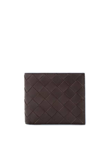 Intrecciato Bifold Half Wallet Brown - BOTTEGA VENETA - BALAAN 1