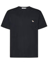 Baby Fox Patch Pocket Short Sleeve T-Shirt Black - MAISON KITSUNE - BALAAN 2