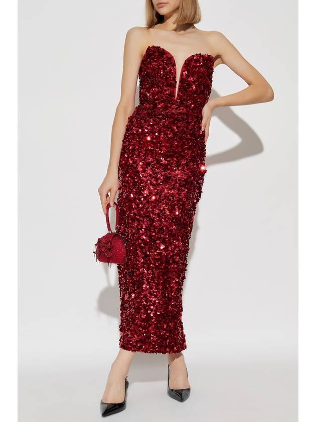 Self Portrait Off-the-shoulder Sequin Dress, Women's, Red - SELF PORTRAIT - BALAAN 2