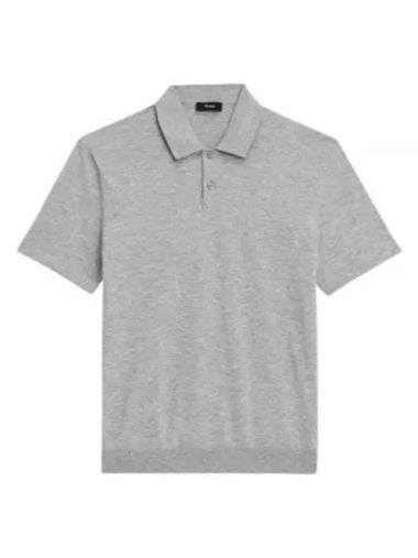 Polo T shirt O0186711 B4X Free light gray heather - THEORY - BALAAN 1