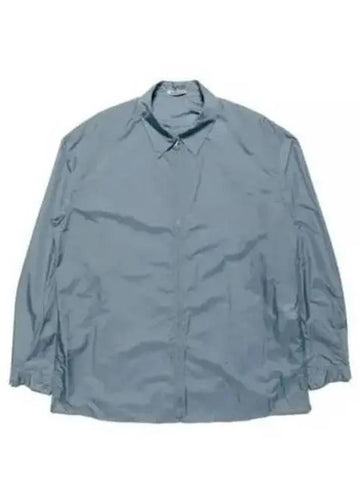 24 LIGHT NYLON ZIP SHIRT BLUE GRAY A24SS02DN up - AURALEE - BALAAN 1